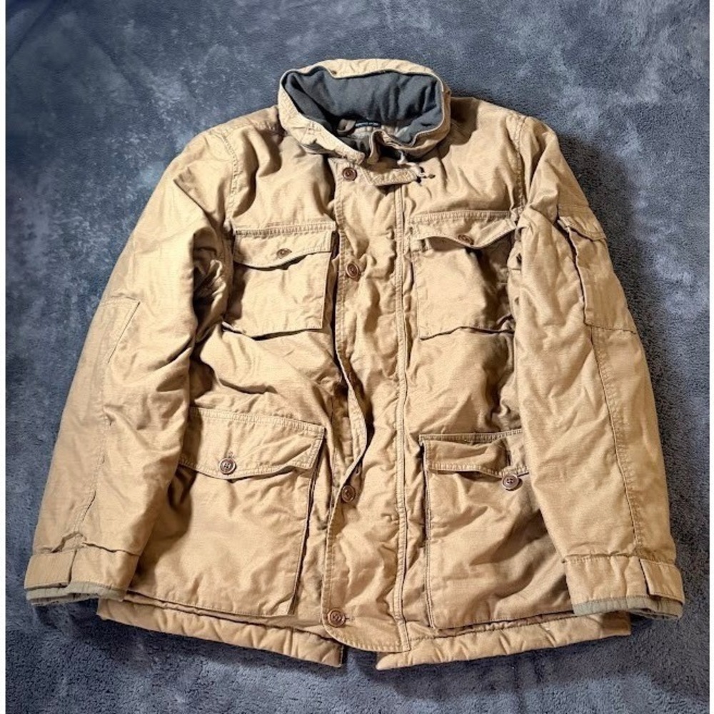 J.Crew Field Mechanics Jacket Mens XL Khaki Tan Insulated Military Utility 29518